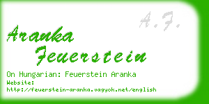 aranka feuerstein business card